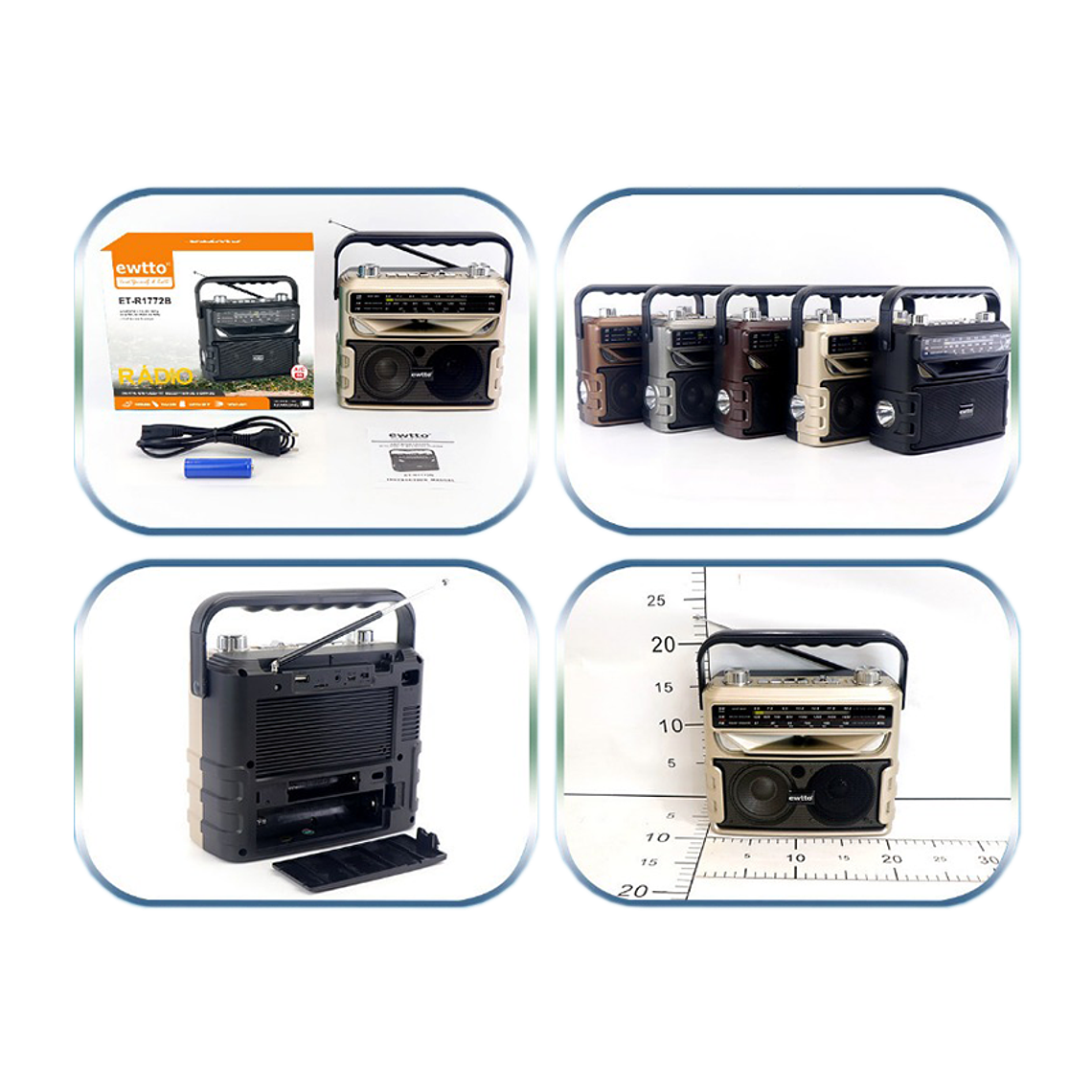 Radio 3 Bandas con Linterna 2