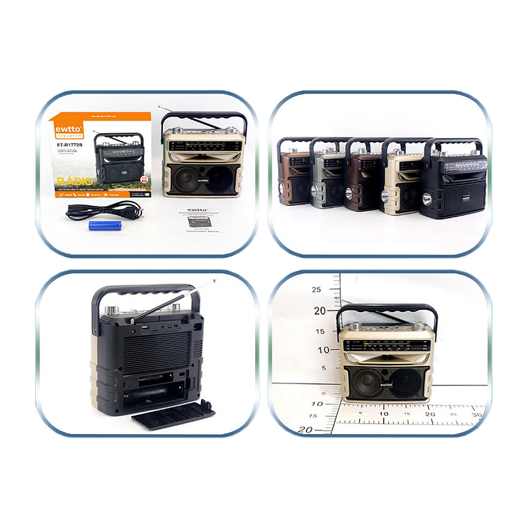 Radio 3 Bandas con Linterna 2