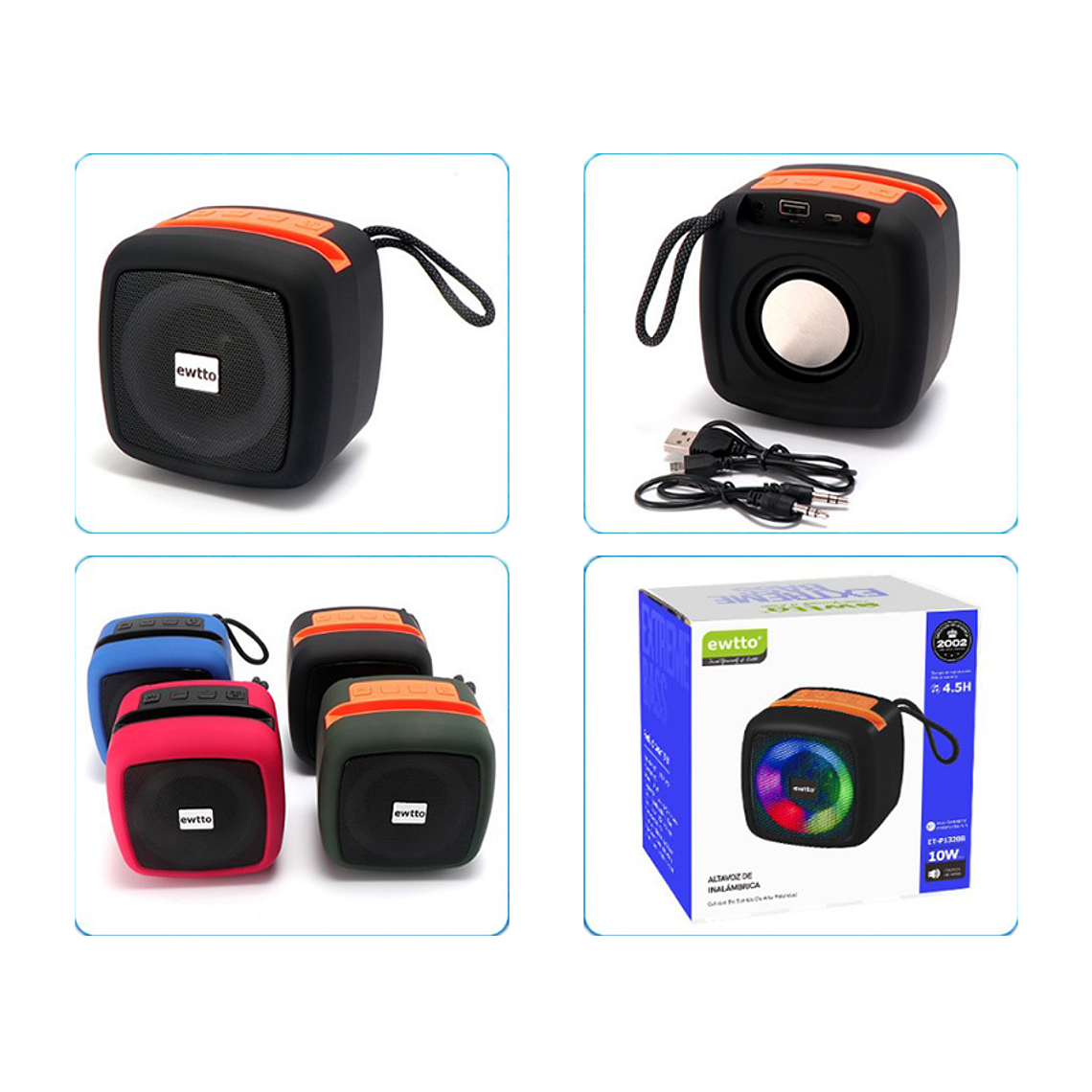 Parlante Portátil Cúbico 2