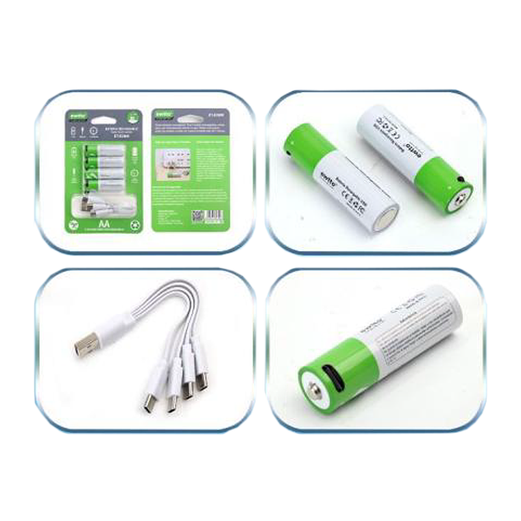 Batería Recargable AA tipo C X4 2