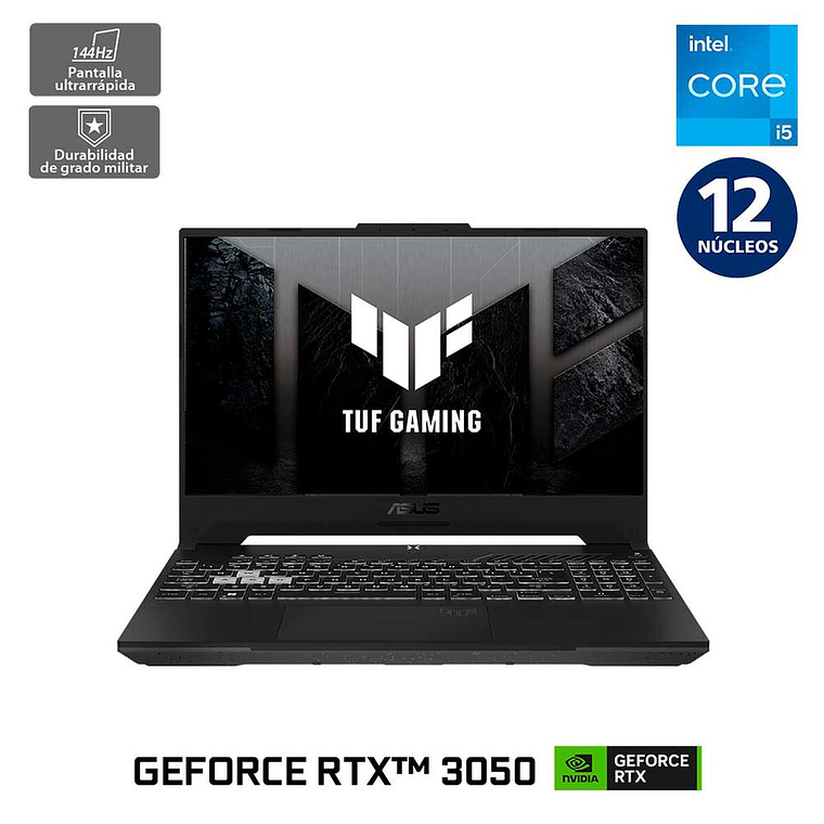 Notebook Gamer TUF F15 FX507 Intel Core i5-12500H NVIDIA GeForce RTX 3050 4GB 15.6