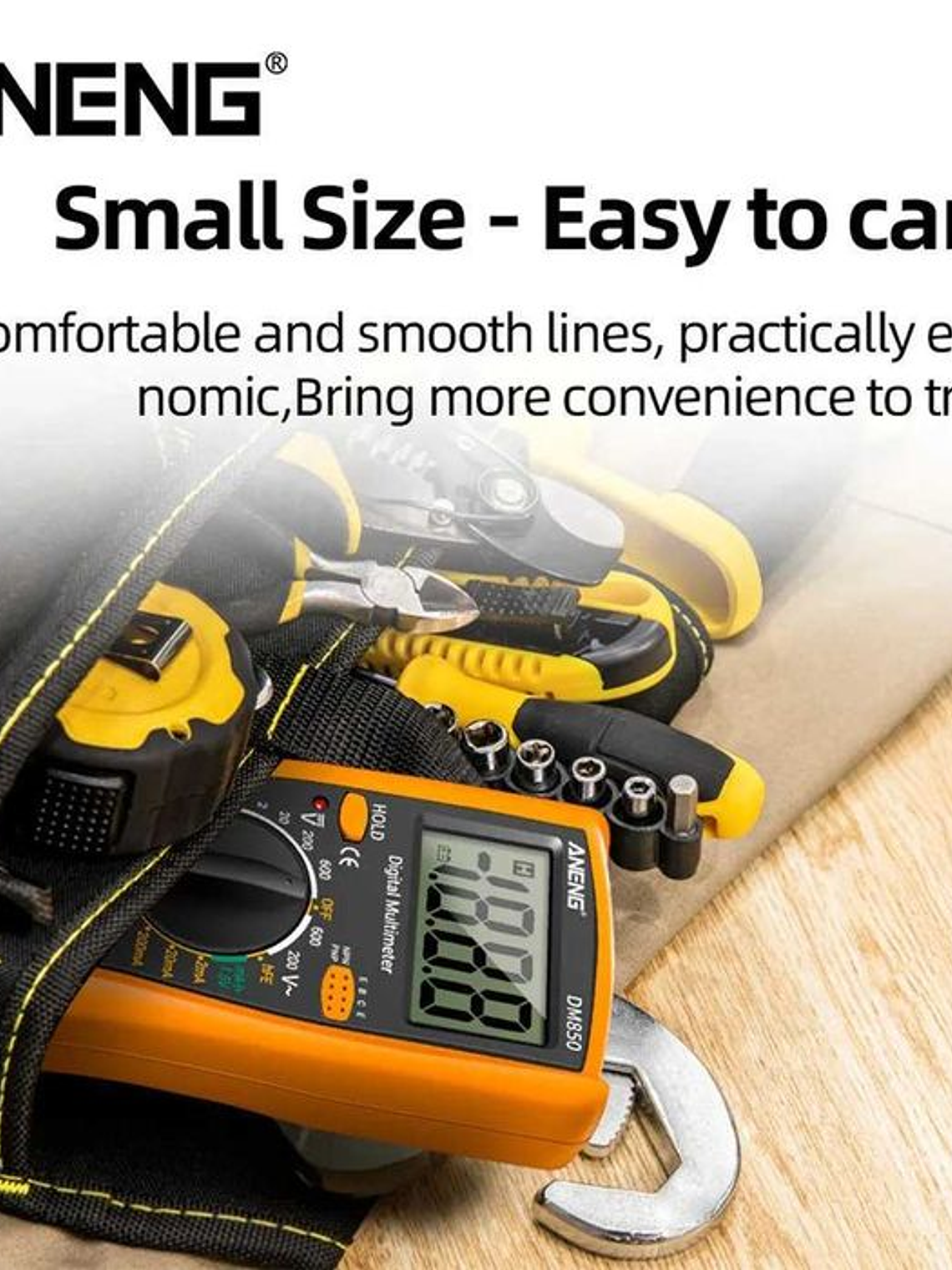 Multímetro Digital AC/DC Votage Tester DM850 Larananja DM850 6