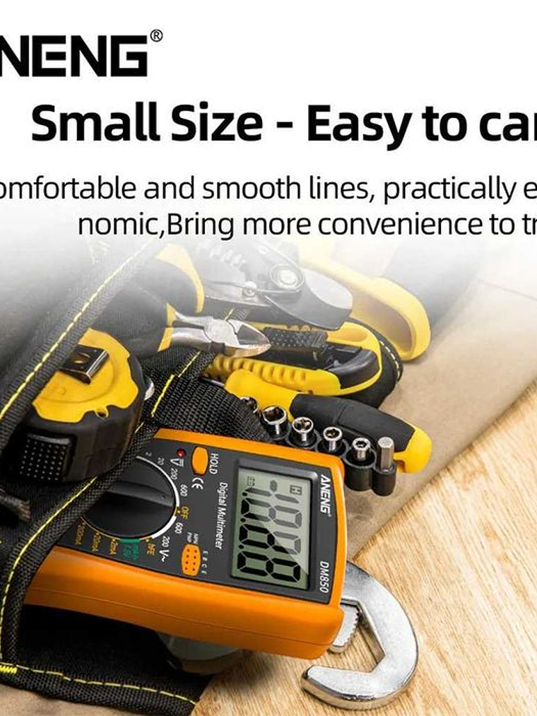 Multímetro Digital AC/DC Votage Tester DM850 Larananja DM850 6