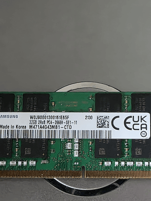 Memória RAM Samsung DDR4 M471 32Gb 2666v so-dimm