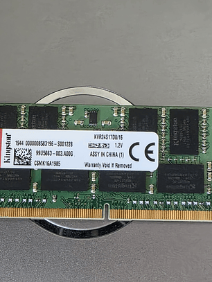 Memória RAM Kingston DDR4 SO-DIMM 16GB 2400MHz – KVR24S17D8/16