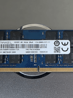 Memória RAM Ramaxel DDR4 SO-DIMM 16GB 2666MHz – RMSA30N-ME7BH8F