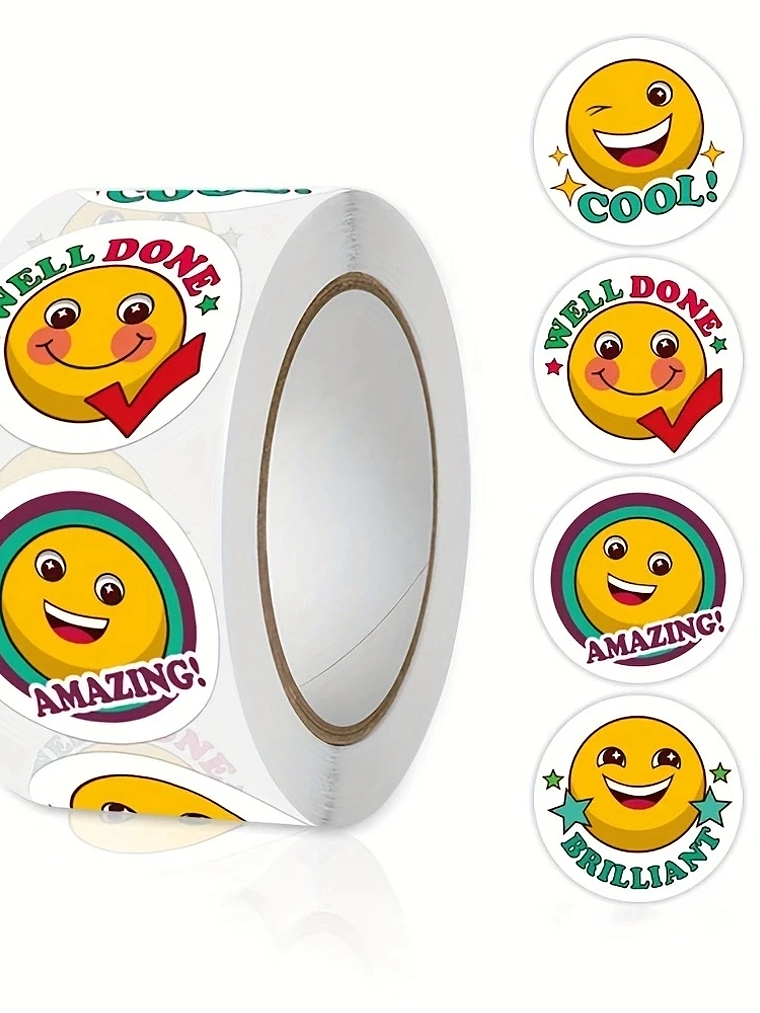 Rolo com 500 Adesivos Motivacionais – 2,5cm Cada 4