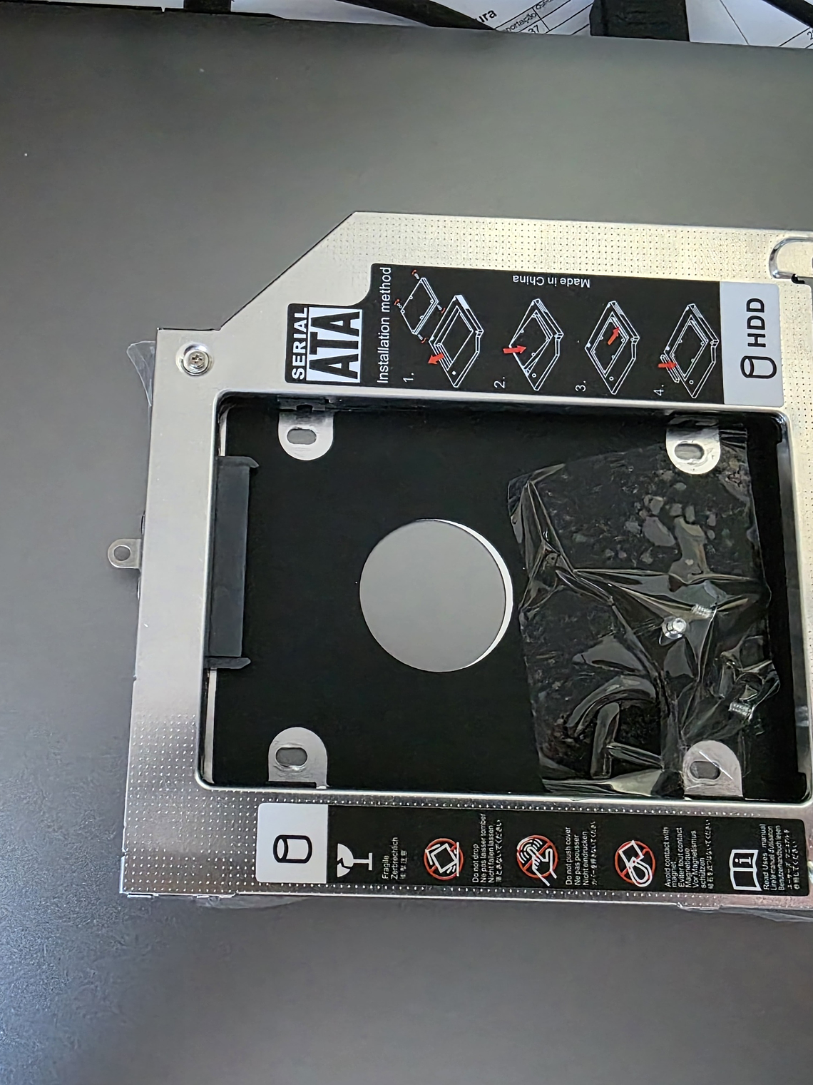 Adaptador para 2º Hd no Apple - Saiu de um A1278 1