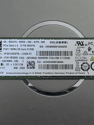 SSD NVMe SK hynix 512GB – PCIe Gen3 x4 M.2 2280