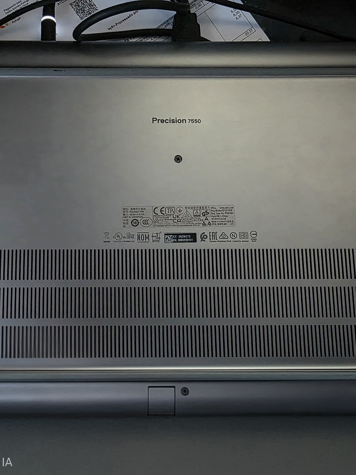 Carcaça Base Inferior (Bottom) – Dell Precision 7550 2