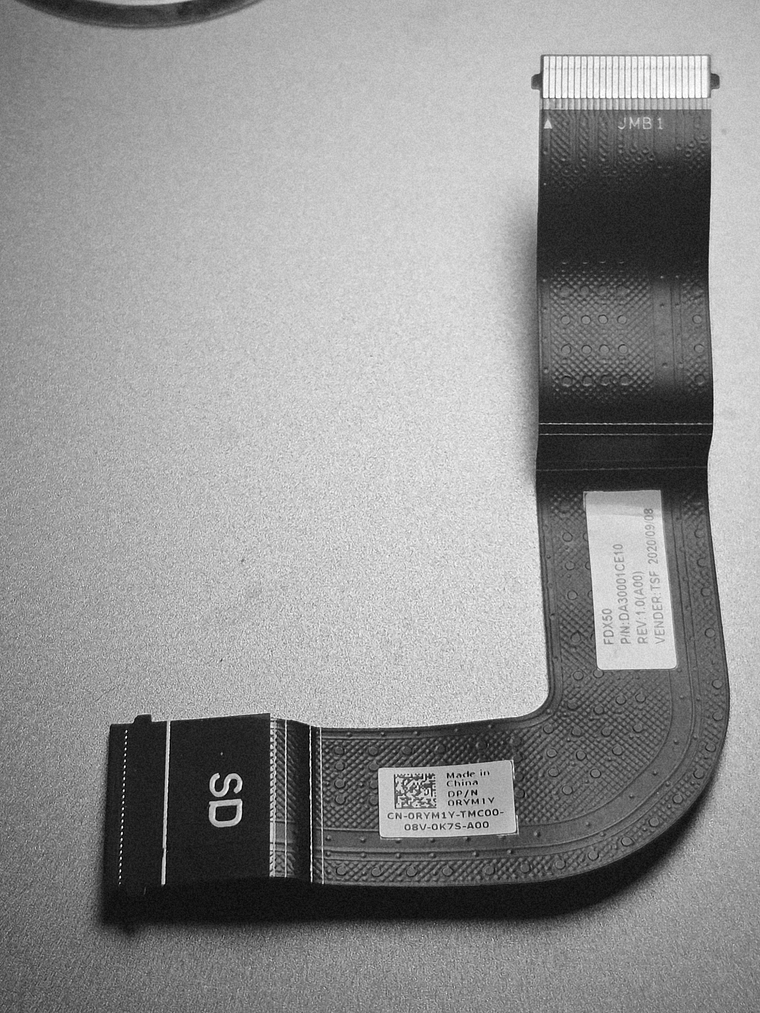 Cabo Flat do Leitor SD Dell Precision 7550 DPN RYM1Y 2