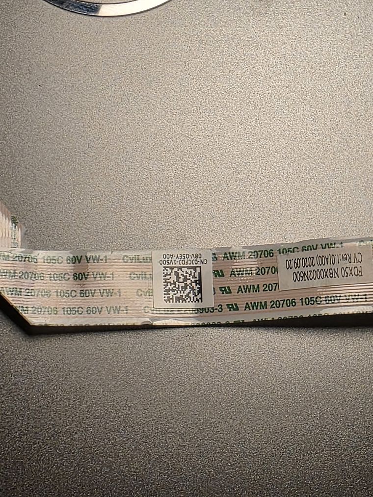 Cabo Flat do Botão Power Dell Precision 7550 1