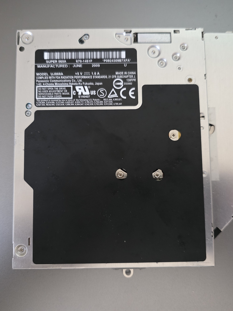 Gravador de DVD Panasonic UJ868A – MacBook Pro A1278 (2009–2012) 1