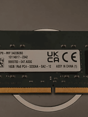 Memória RAM DDR4 – 16GB 3200MHz – Portátil