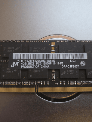 Memória RAM 4GB DDR3 1600MHz – Micron MT16JTF51264JHZ
