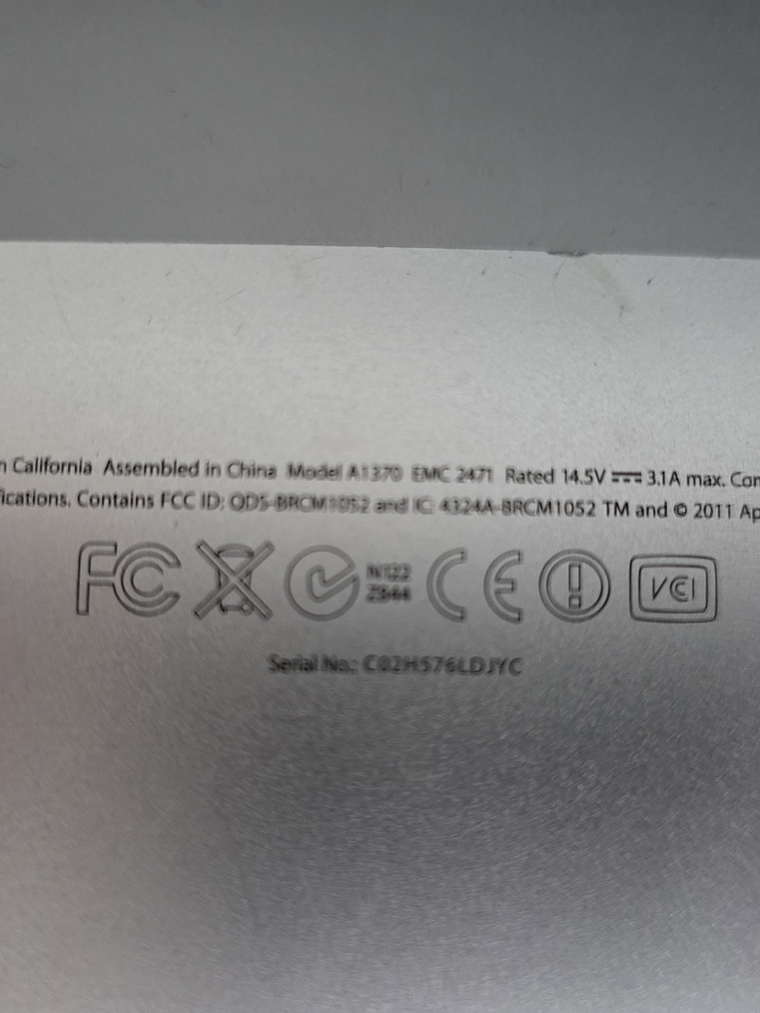 Base Inferior MacBook Air A1370 (2011) 3