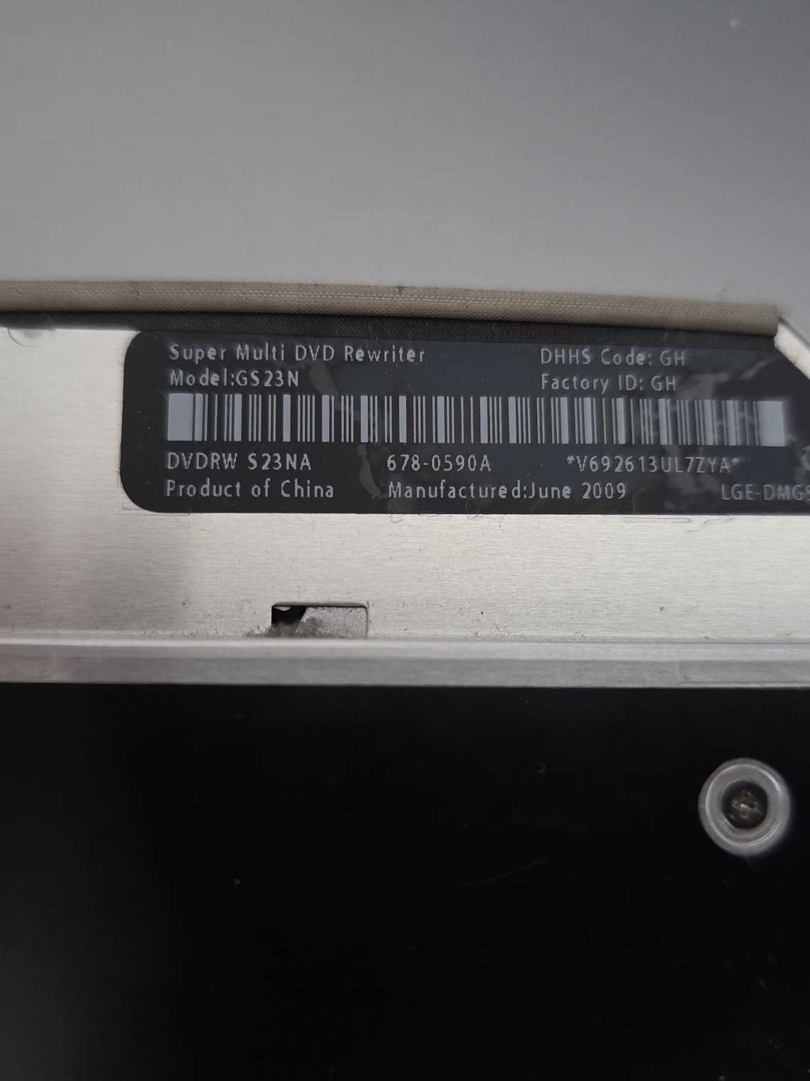 Gravador de DVD Super Multi – MacBook Pro A1278 2