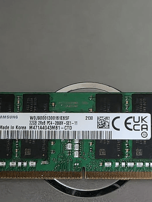 Memória RAM Samsung DDR4 M471 32Gb 2666v so-dimm