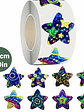 Rolo com 500 Adesivos Holográficos em Forma de Estrela – 2,5cm Cada - Thumbnail 3