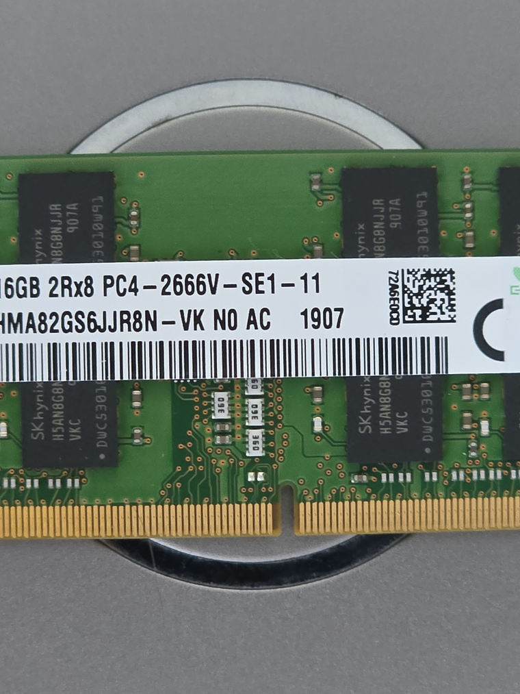 Memória SK hynix DDR4 16GB 2666MHz SO-DIMM HMA82GS6JJR8N-VK 5