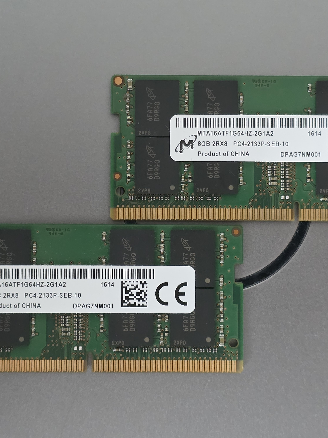 2x Memória DDR4 8GB 2133 Micron SO-Dimm 1