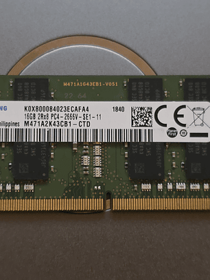 Memória DDR4 16GB 2666v SO-Dimm Samsung M471A2K43CB1-CTD