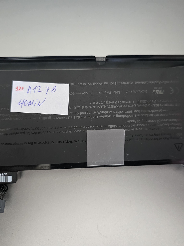 Bateria Apple A1322 MacBook Pro A1278 – 40min 1