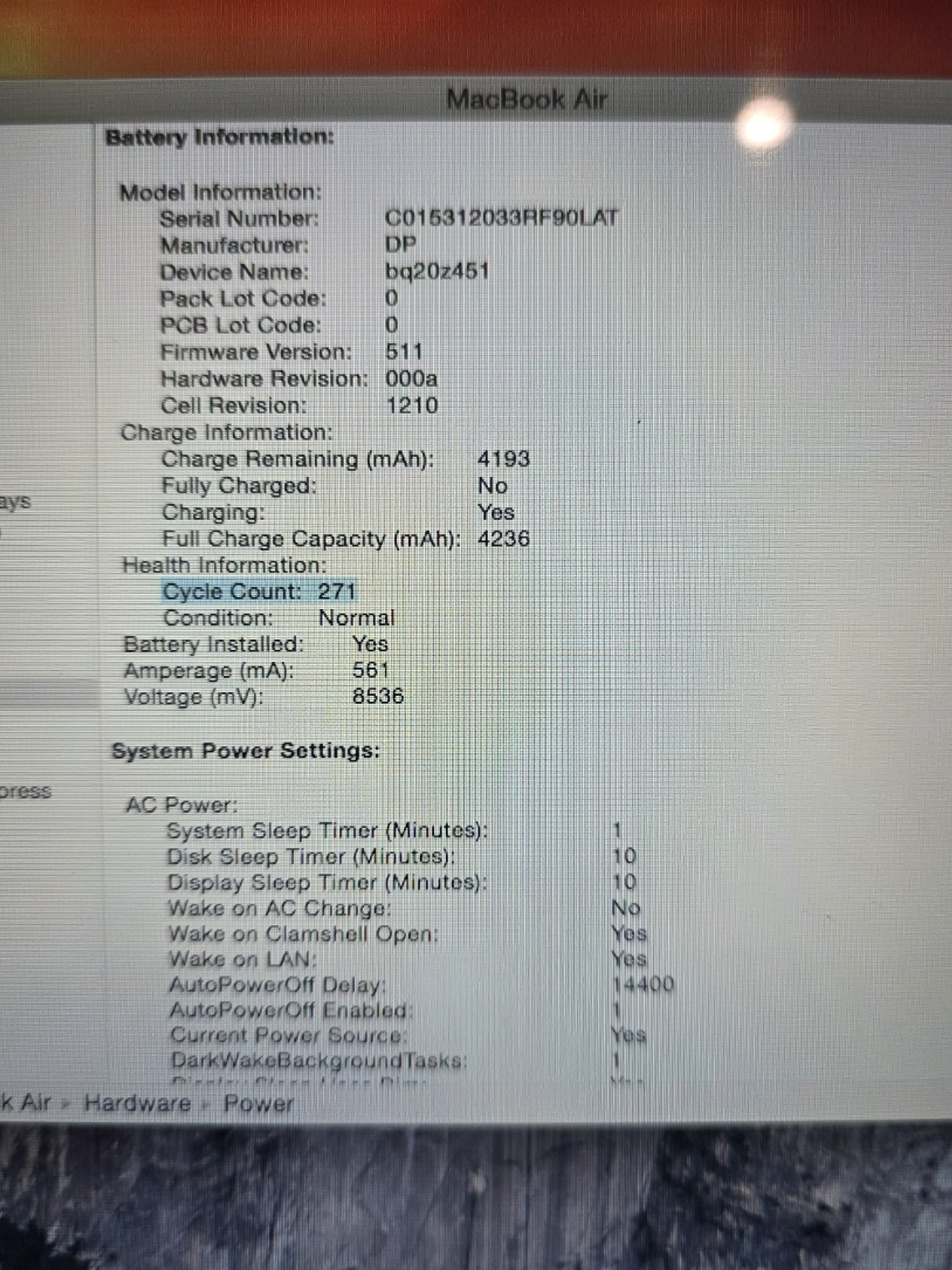 Notebook Apple Macbook A1466 Emc 2925 2015 - 46D 28