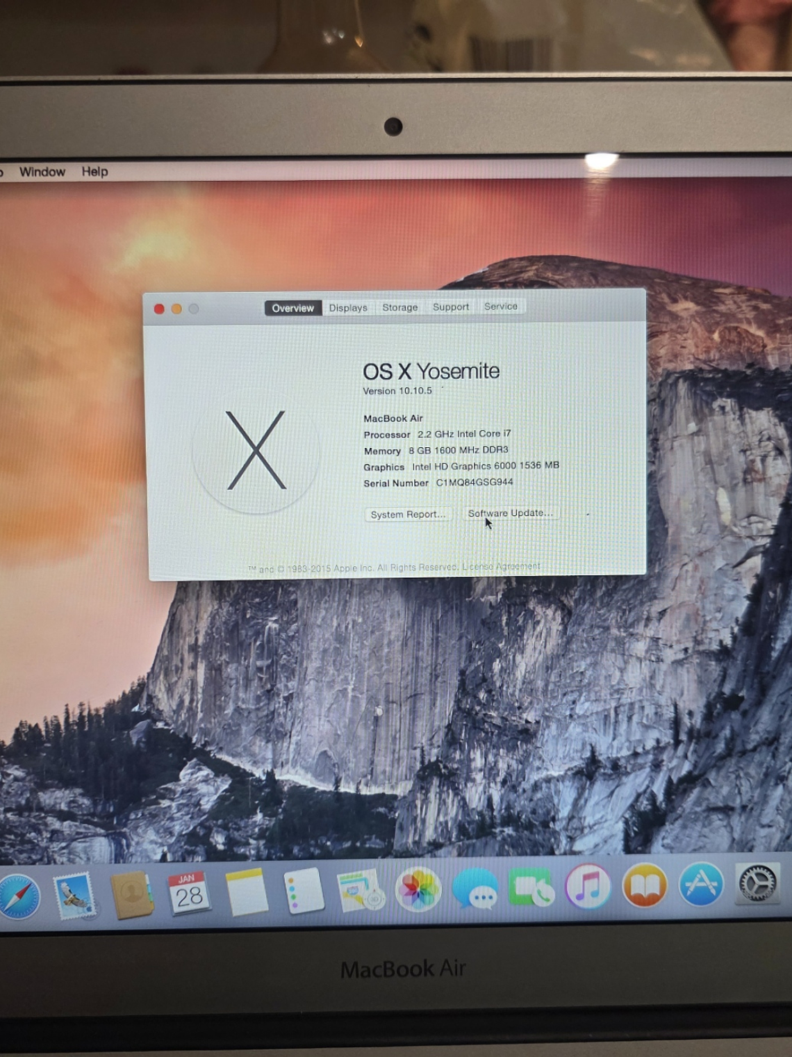 Notebook Apple Macbook A1466 Emc 2925 2015 - 46D 29