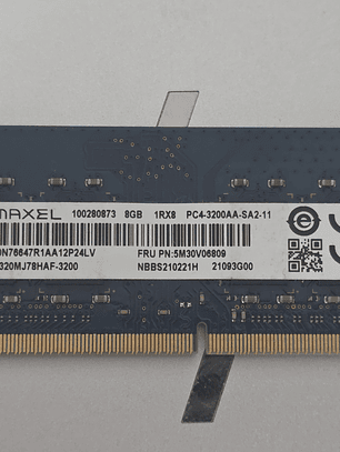 Memória RAMAXEL 8GB DDR4 3200 SODIMM