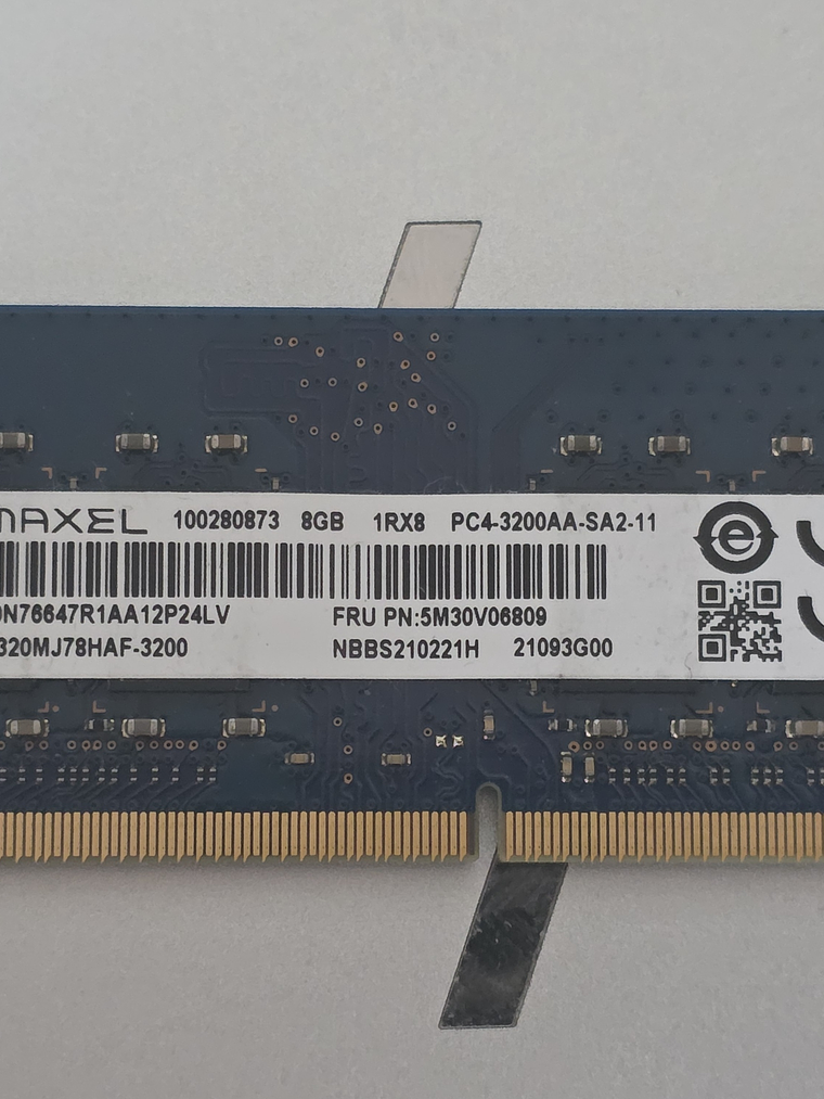 Memória RAMAXEL 8GB DDR4 3200 SODIMM 1