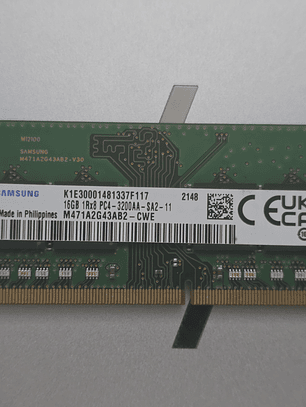 Memória Samsung 16GB DDR4 3200AA SODIMM