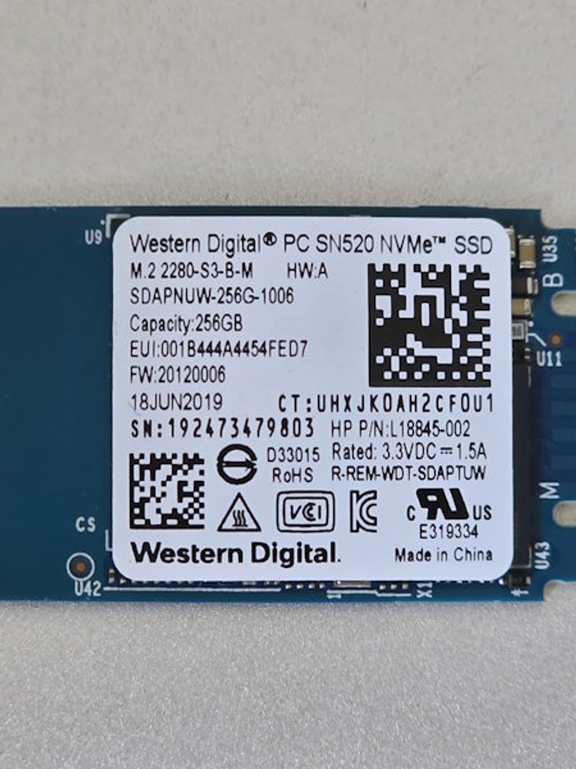 SSD WD SN520 NVMe 256GB M.2 2280 – Novo 2