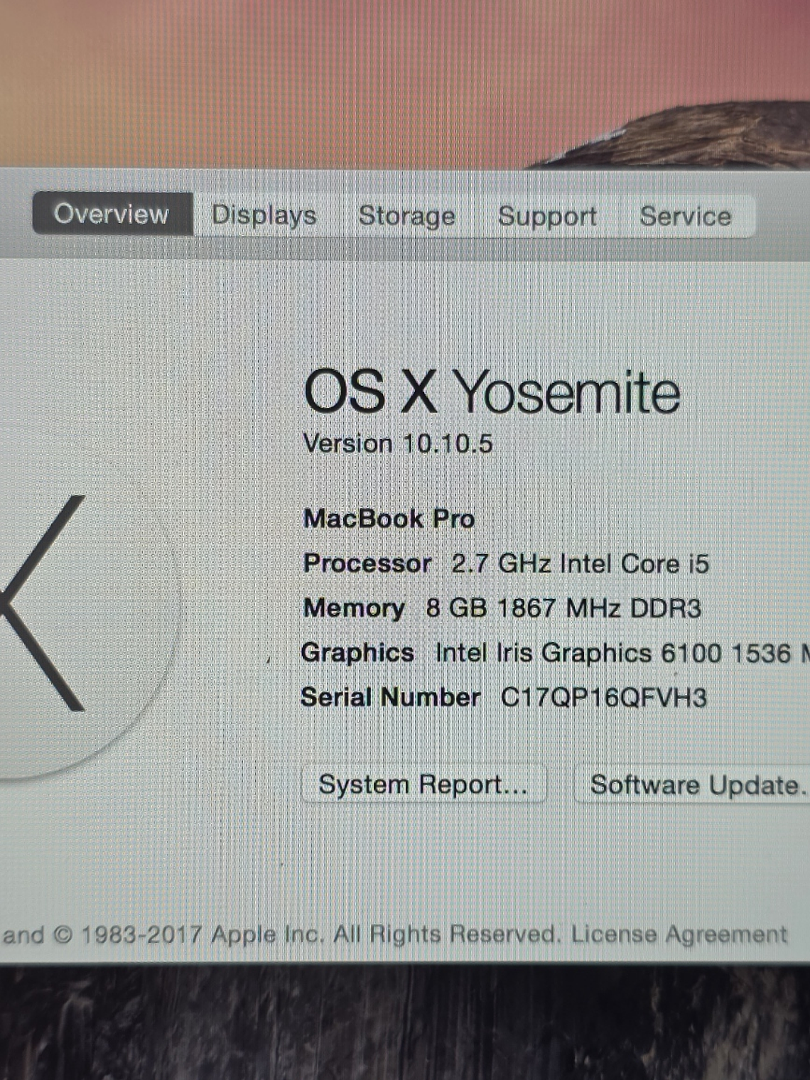 Peças do Macbook A1502 EMC 2835 8Gb 13