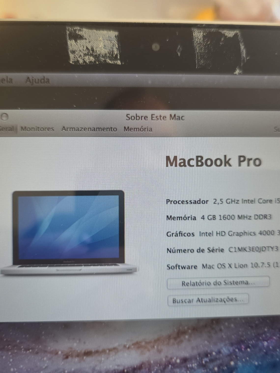 Peças do Macbook Pro A1278 20010 8Gb 13