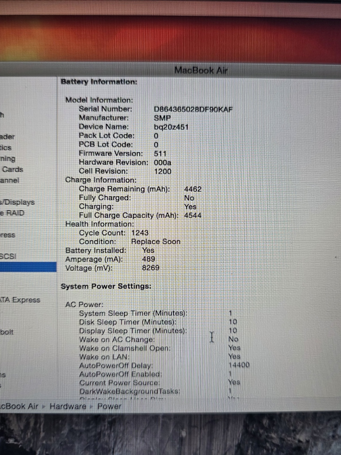 Macbook Air A1466 EMC 2925 8Gb 13