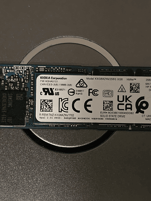 SSD NVMe Kioxia XG8 256GB HP