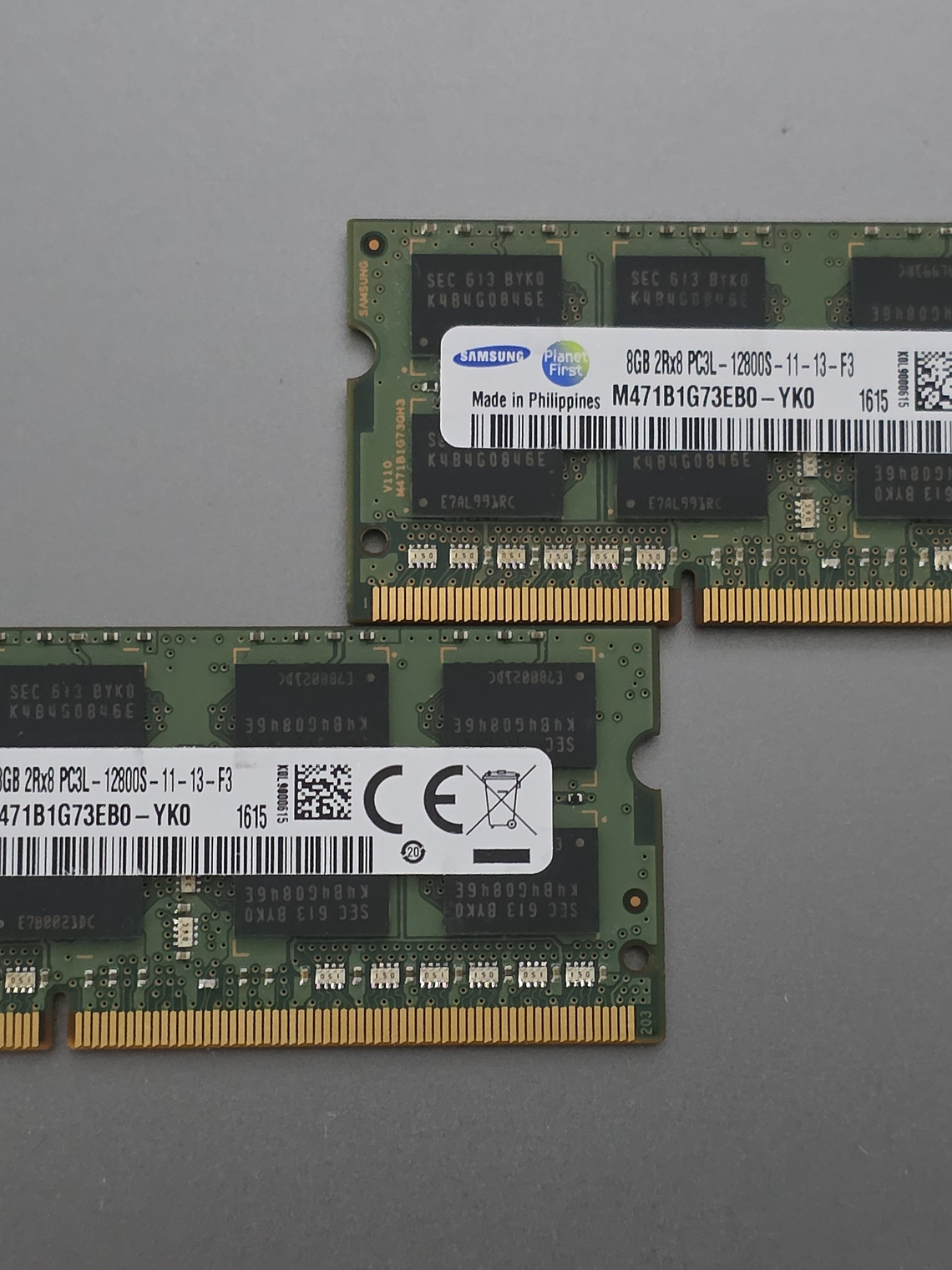 16GB DDR3L Samsung 1600MHz 2 X 8Gb 1