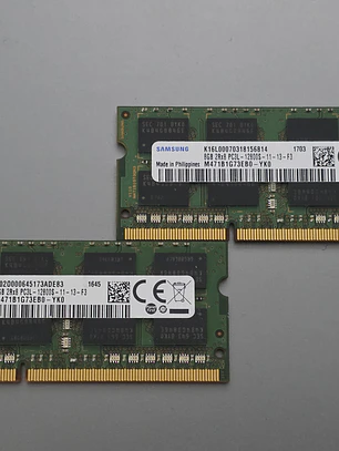 16GB DDR3L Samsung 1600MHz 2×8GB M471B1G73EB0‑YK0
