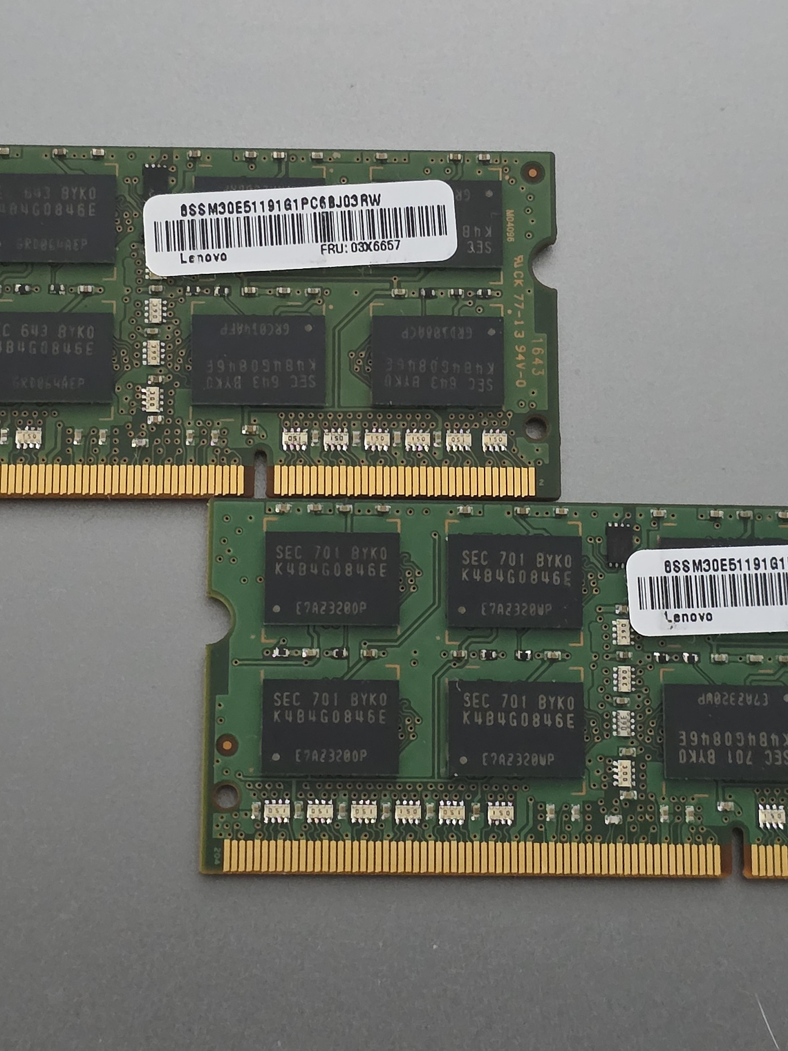 16GB DDR3L Samsung 1600MHz 2×8GB M471B1G73EB0‑YK0 2