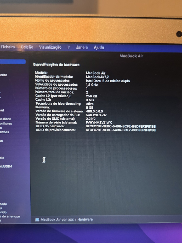 Macbook Air A1466 EMC 3178 8Gb 13