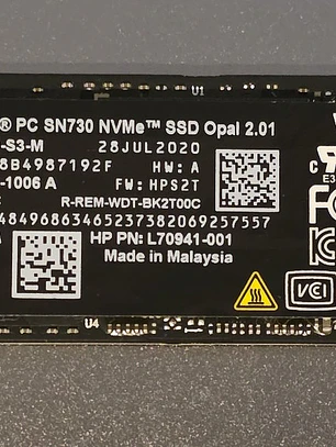 NVMe Western Digital 256GB M.2 2280 - PCIe 3.0 x4