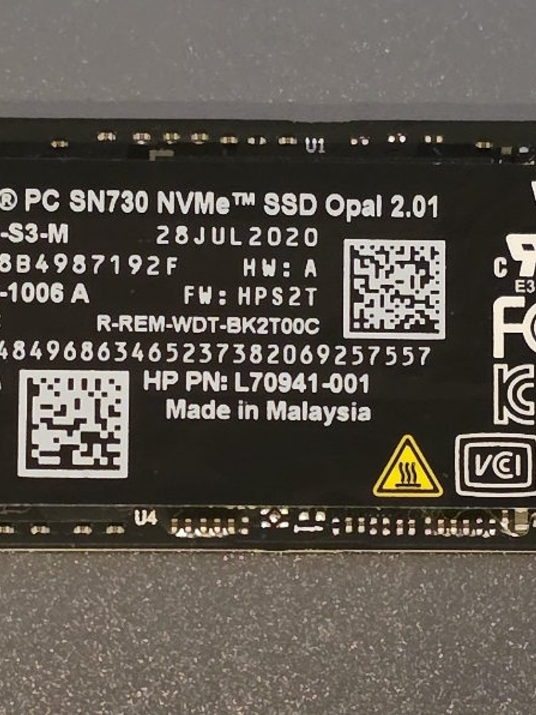 NVMe Western Digital 256GB M.2 2280 - PCIe 3.0 x4 1