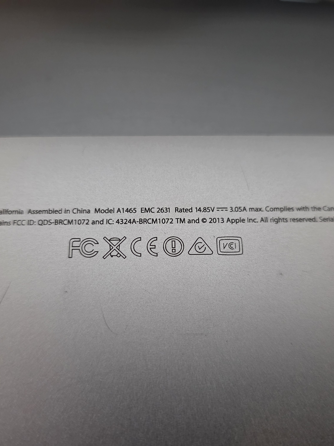 Peças do Macbook A1465 EMC 2631 4Gb i5 1.3Ghz - 4B1 2