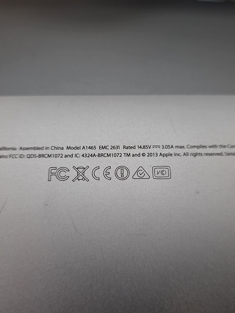 Peças do Macbook A1465 EMC 2631 4Gb i5 1.3Ghz - 4B1 2