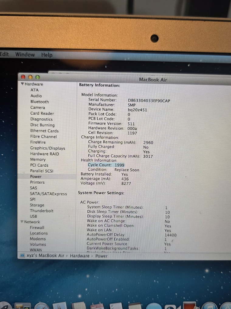Peças do Macbook A1465 EMC 2631 4Gb i5 1.3Ghz - 4B1 12
