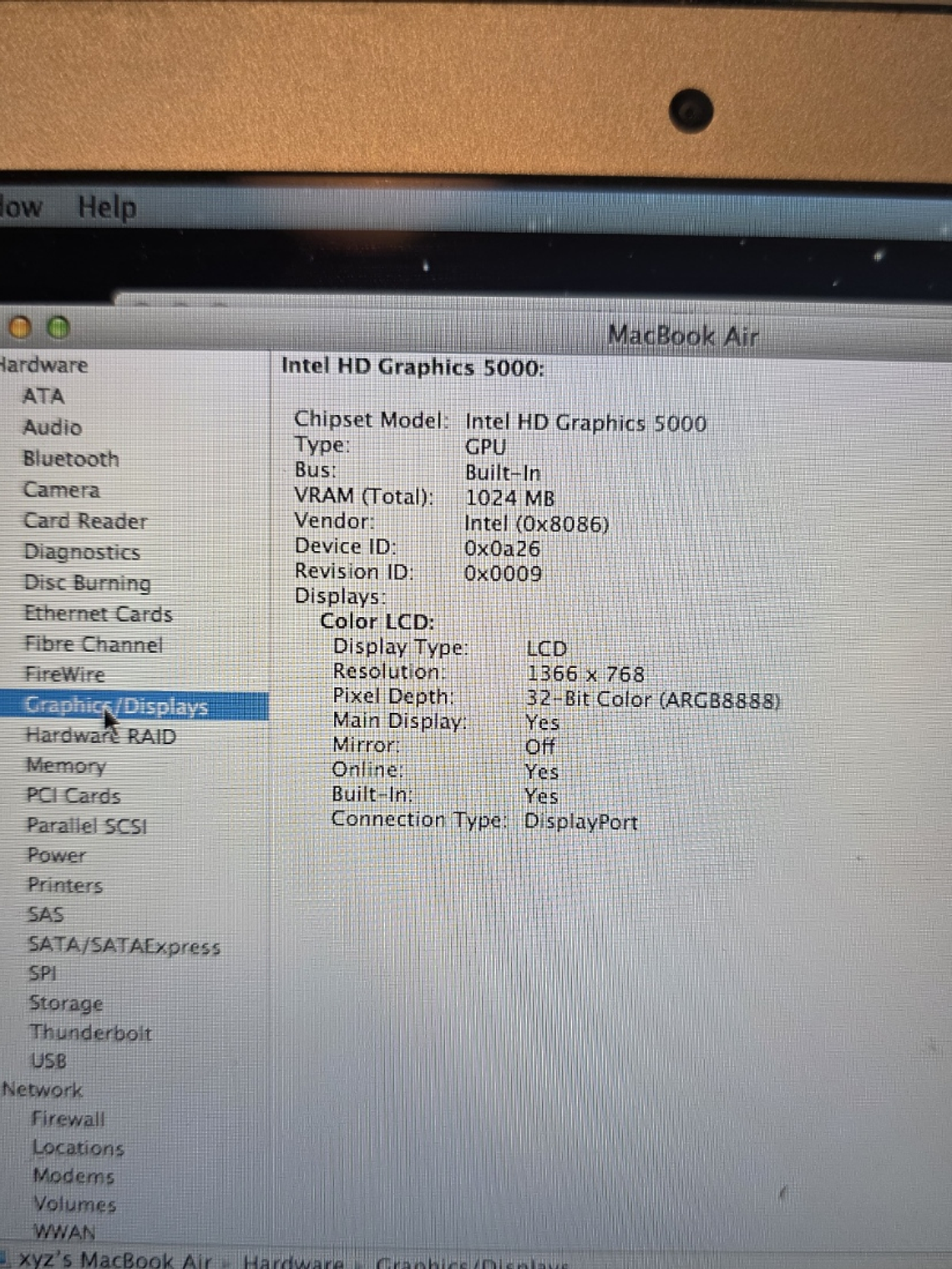 Peças do Macbook A1465 EMC 2631 4Gb i5 1.3Ghz - 4B1 13