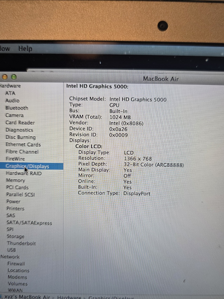 Peças do Macbook A1465 EMC 2631 4Gb i5 1.3Ghz - 4B1 13