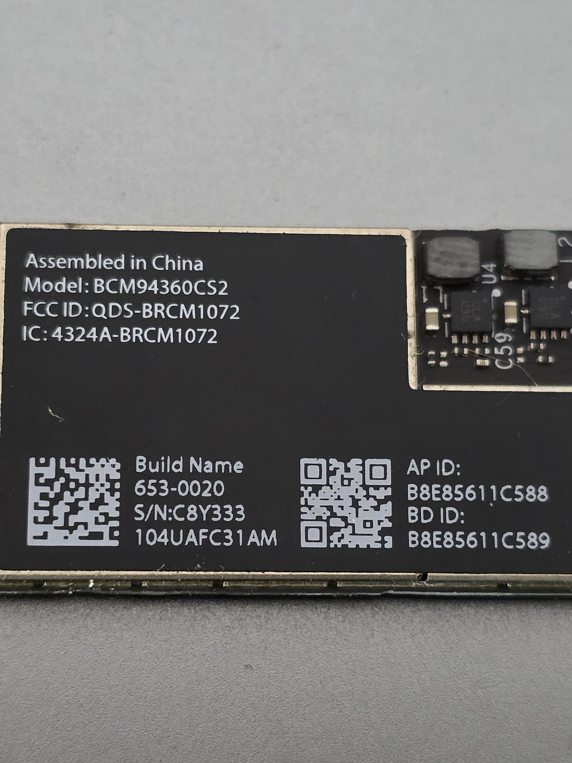 Peças do Macbook A1465 EMC 2631 4Gb i5 1.3Ghz - 4B1 22