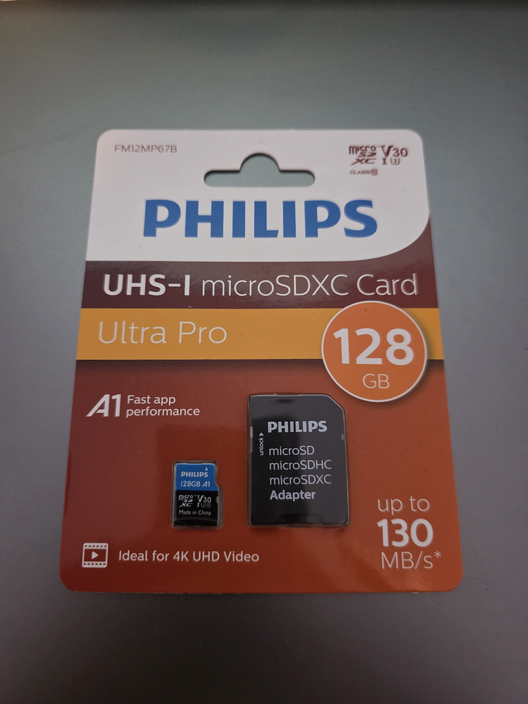 Micro SD PHilips Ultra Pro 128Gb Ideal 4K UHD Video 1